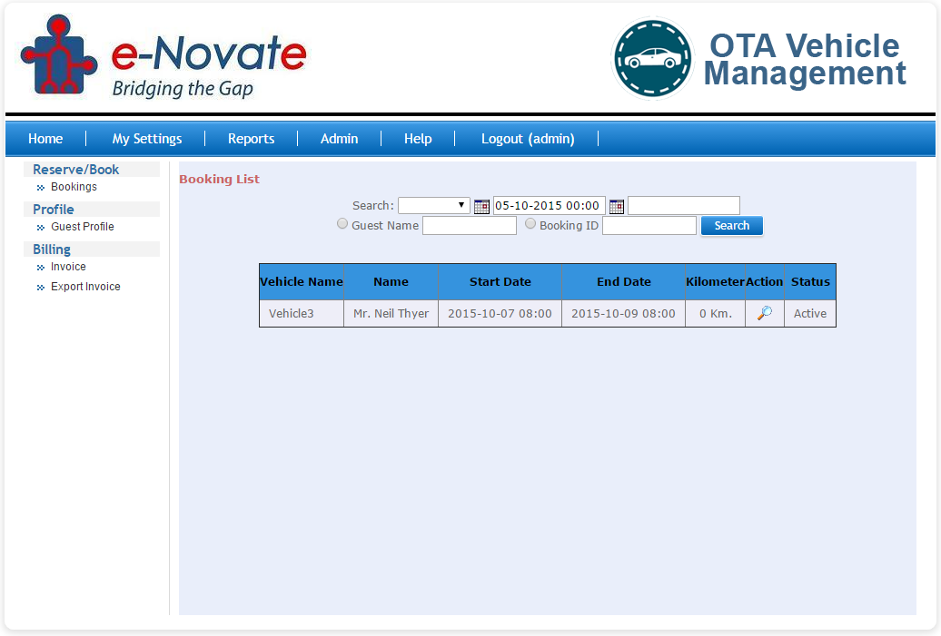 Download web tool or web app OTA Vehicle Management