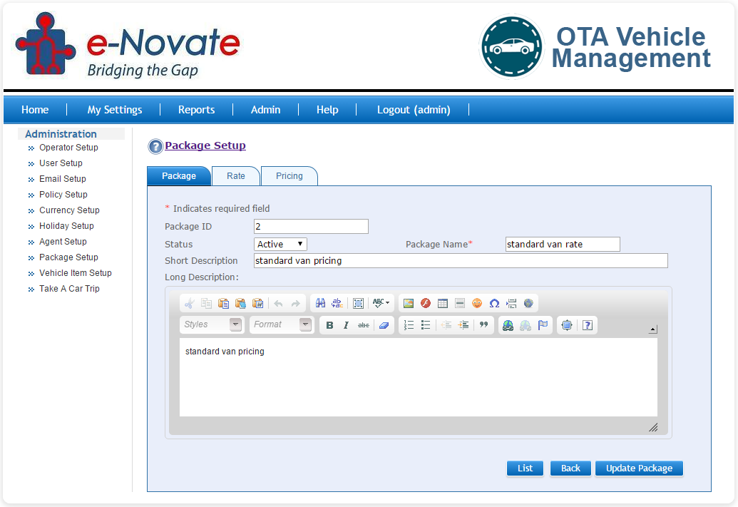 Download web tool or web app OTA Vehicle Management