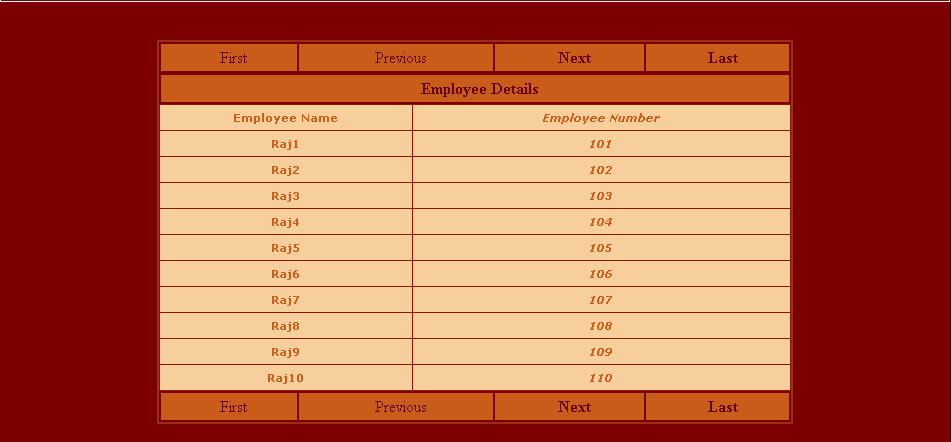 Download web tool or web app paging logic