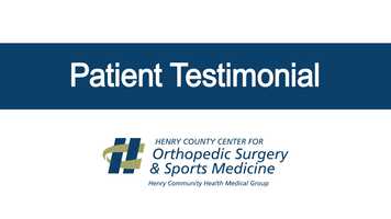 Free download Patient Testimonial - Henry County Center for Orthopedic Surgery and Sports Medicine video and edit with RedcoolMedia movie maker MovieStudio video editor online and AudioStudio audio editor onlin