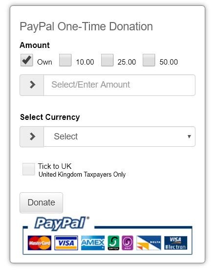 Download web tool or web app PayPal Donate Form Bootstrap jQuery