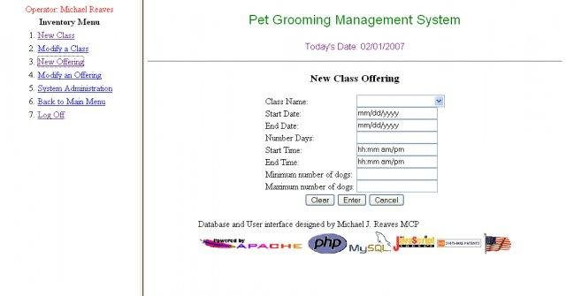 Download web tool or web app Pet Grooming Management System