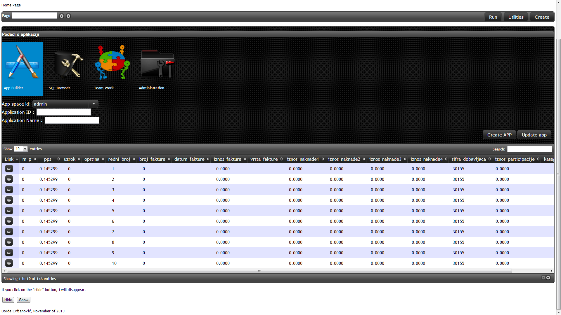 Download web tool or web app pgApex