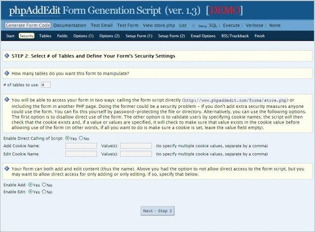 Download web tool or web app phpAddEdit Form Generator