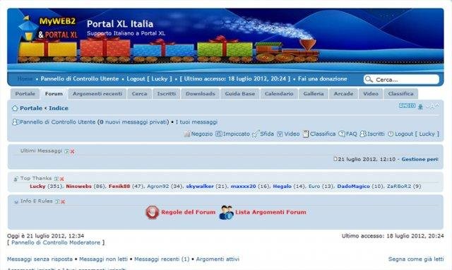 Download web tool or web app phpBB3.0.x Portal XL 5.0 italian