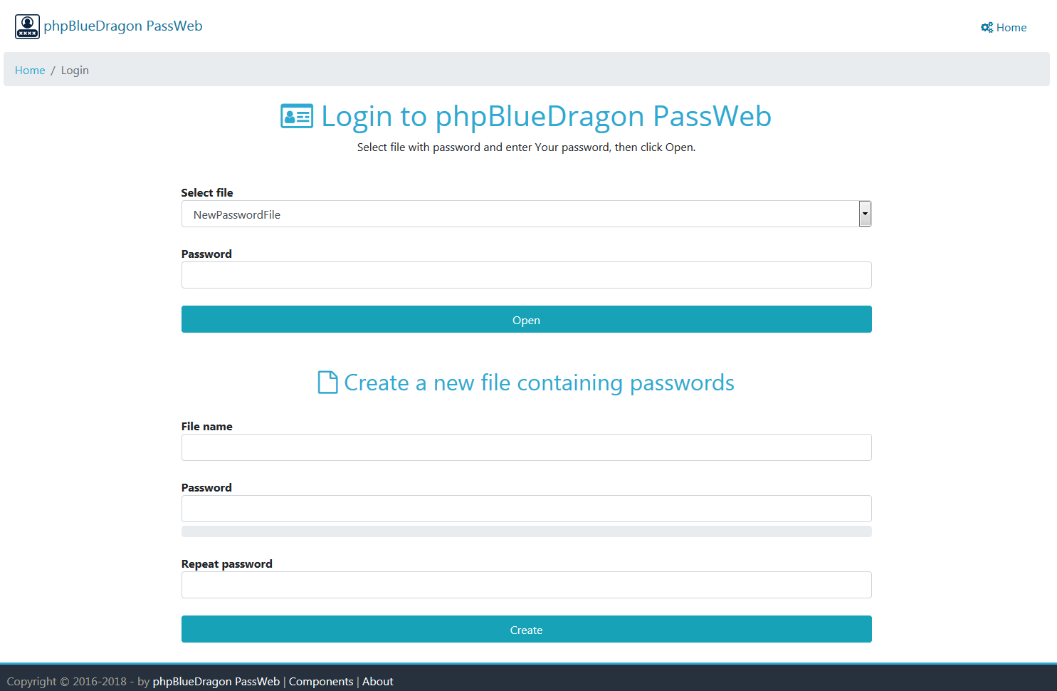 Download web tool or web app phpBlueDragon PassWeb