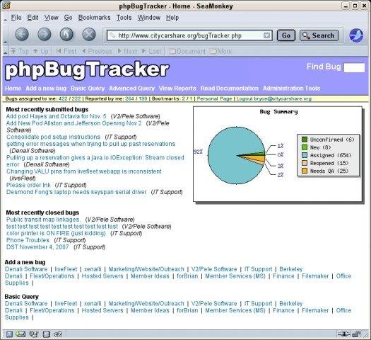 Download web tool or web app phpBugTracker