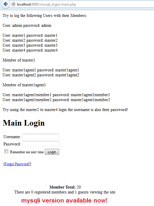 Download web tool or web app PHP Login System w/ 5 Levels of Security