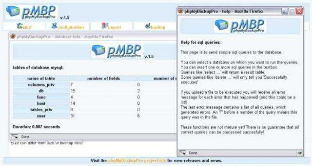 Download web tool or web app phpMyBackupPro