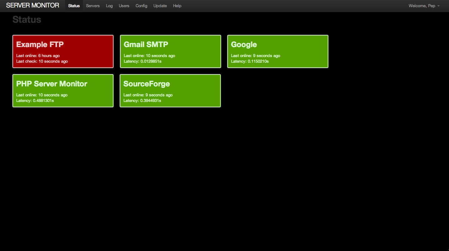 Download web tool or web app PHP Server Monitor