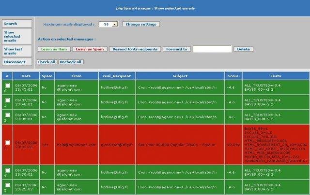 Download web tool or web app phpSM - PHP Spam Manager GUI