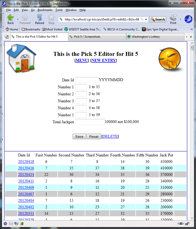 Download web tool or web app Pick 5