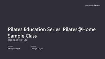 Free download Pilates Education Series_ Pilates@Home Sample Class video and edit with RedcoolMedia movie maker MovieStudio video editor online and AudioStudio audio editor onlin