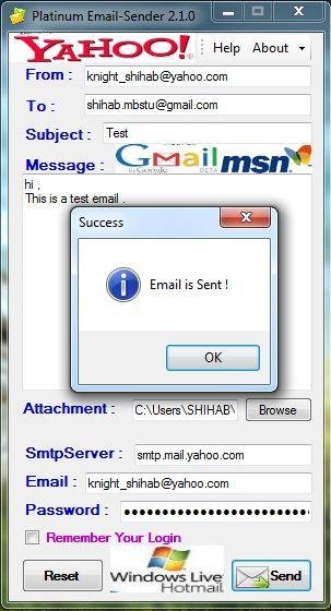 Download web tool or web app Platinum Email Sender