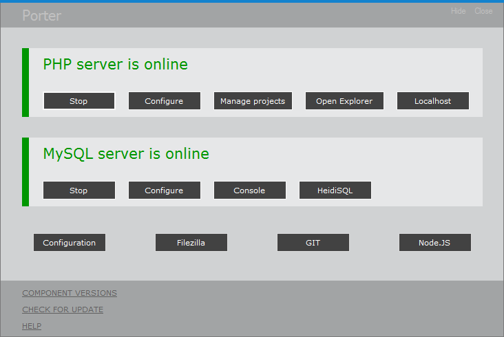 Download web tool or web app Porter