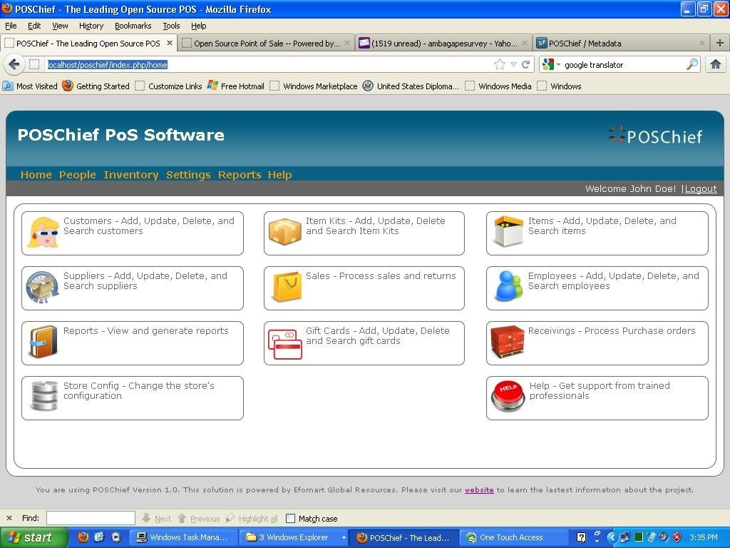 Download web tool or web app POSChief