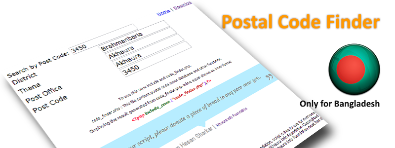 Download web tool or web app Postal Code Finder