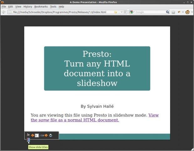 Download web tool or web app Presto