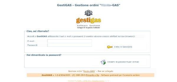 Download web tool or web app Progetto e3g/GestiGAS