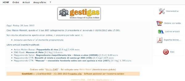 Download web tool or web app Progetto e3g/GestiGAS