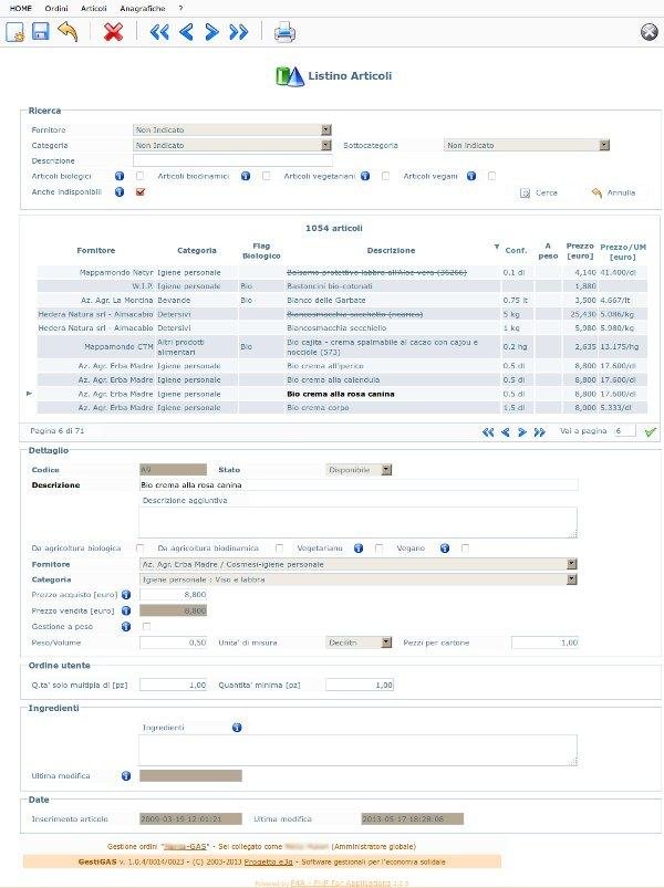 Download web tool or web app Progetto e3g/GestiGAS