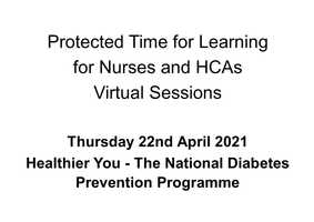 Free download PTL session 22 April - National Diabetes Prevention Programme video and edit with RedcoolMedia movie maker MovieStudio video editor online and AudioStudio audio editor onlin