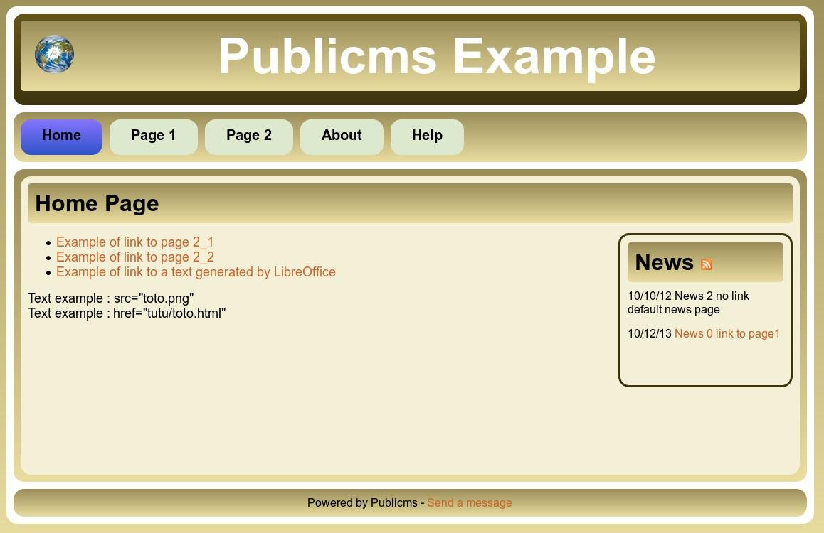 Download web tool or web app publicms