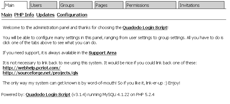 Download web tool or web app Quadodo Login Script