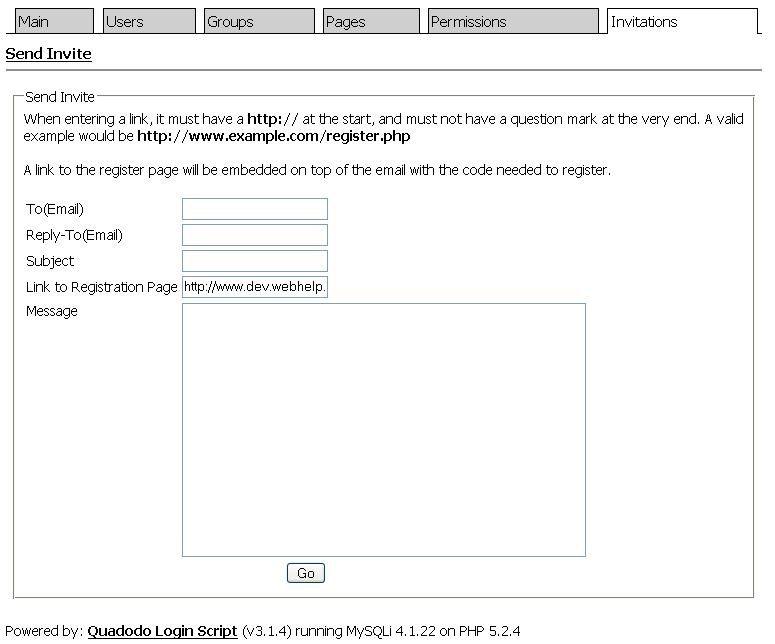 Download web tool or web app Quadodo Login Script