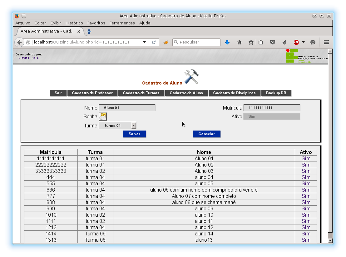 Download web tool or web app QuizProvaS