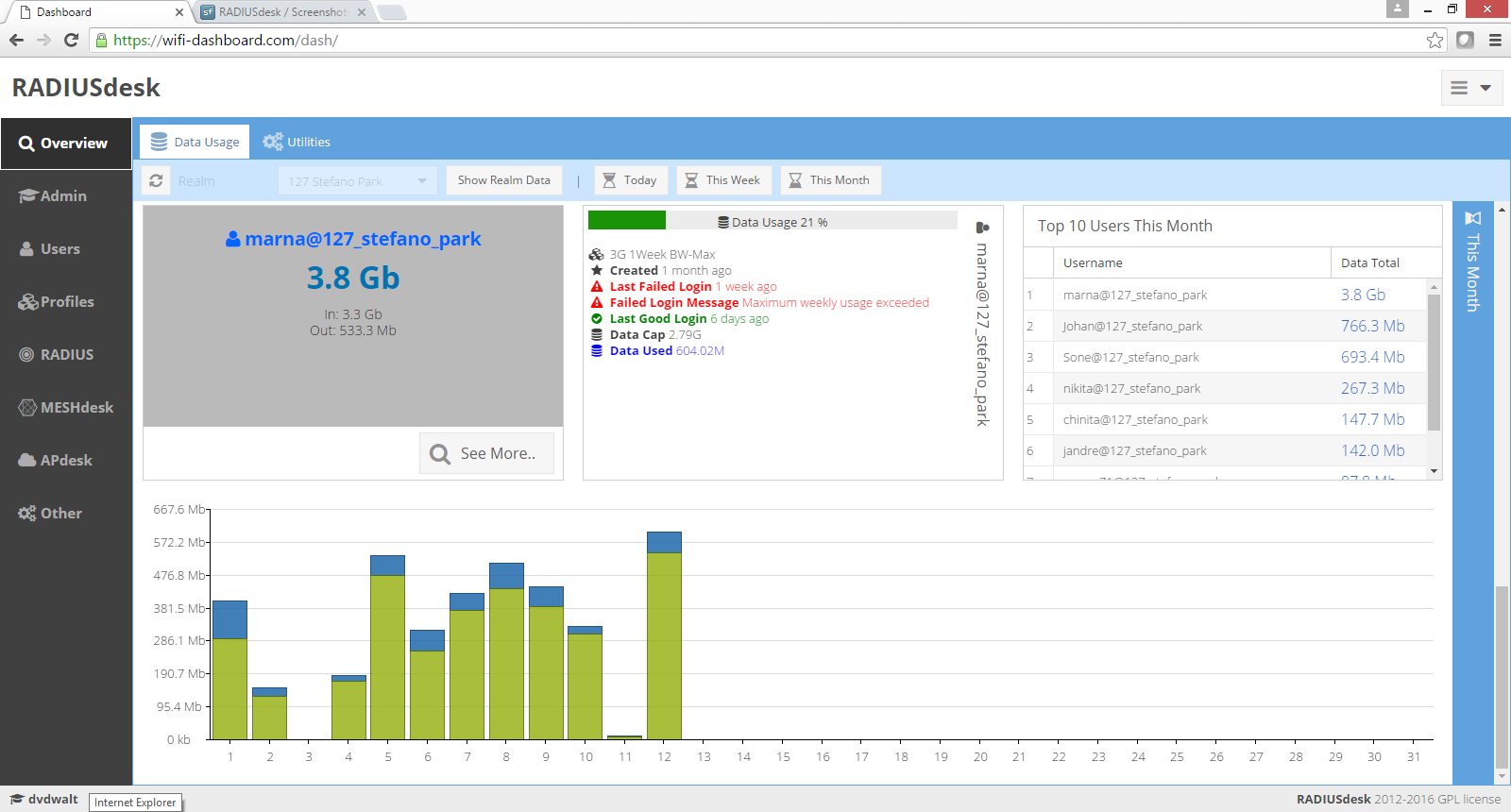 Download web tool or web app RADIUSdesk