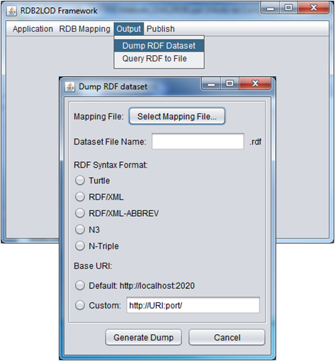 Download web tool or web app RDB2LOD