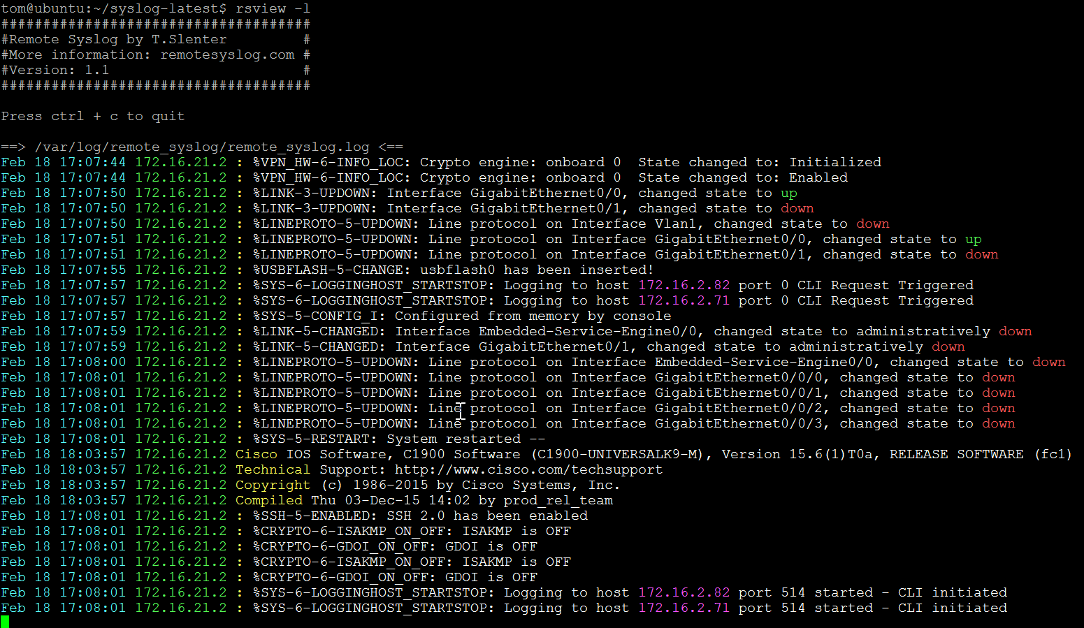 Download web tool or web app Remote Syslog