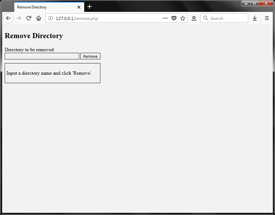 Download web tool or web app Remove Directory