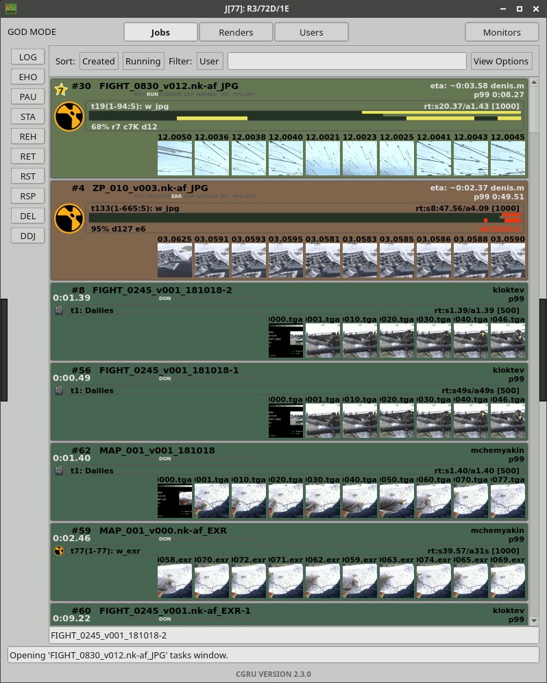 Download web tool or web app Render Farm Manager, Project Tracker.