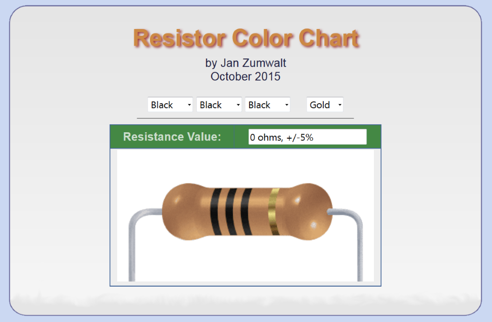 Download web tool or web app Resistor Value Identifier