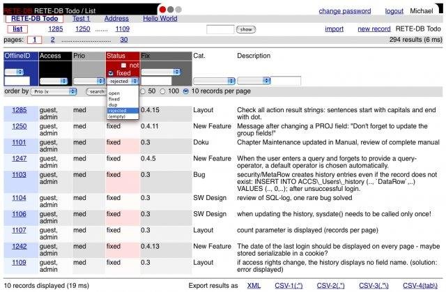 Download web tool or web app RETE-DB