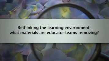 Free download Re-thinking the learning environment: what materials are educator teams removing? video and edit with RedcoolMedia movie maker MovieStudio video editor online and AudioStudio audio editor onlin