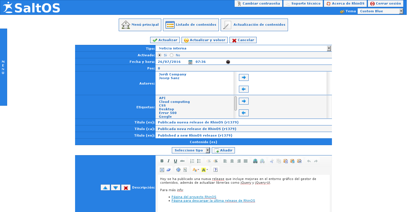 Download web tool or web app RhinOS