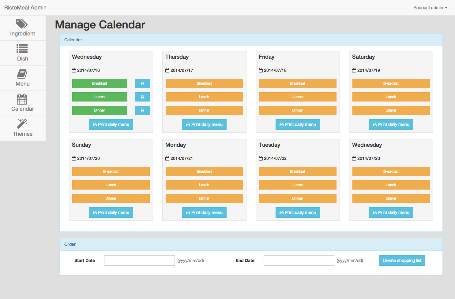 Download web tool or web app Ristomeal