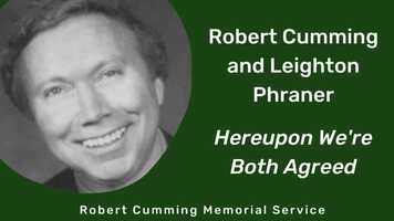 Free download Robert Cumming Memorial: Bob Cumming and Leighton Phraner - Hereupon Were Both Agreed video and edit with RedcoolMedia movie maker MovieStudio video editor online and AudioStudio audio editor onlin