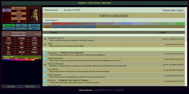 Download web tool or web app Roman Senate Simulator