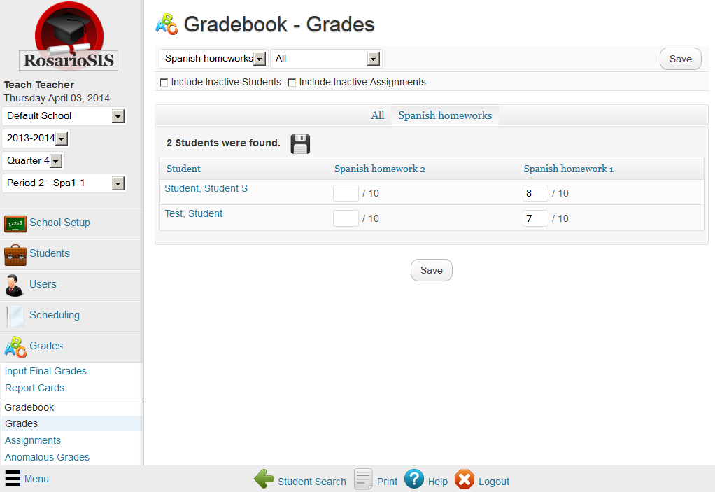 Download web tool or web app RosarioSIS