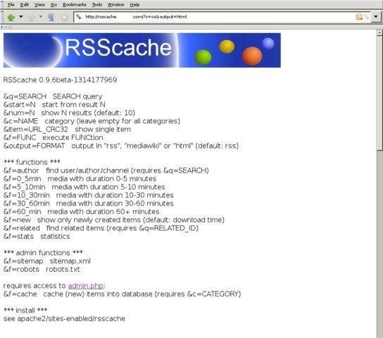 Download web tool or web app rsscache