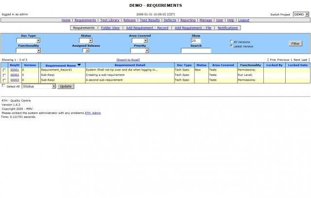 Download web tool or web app RTH - Requirements and Testing Hub