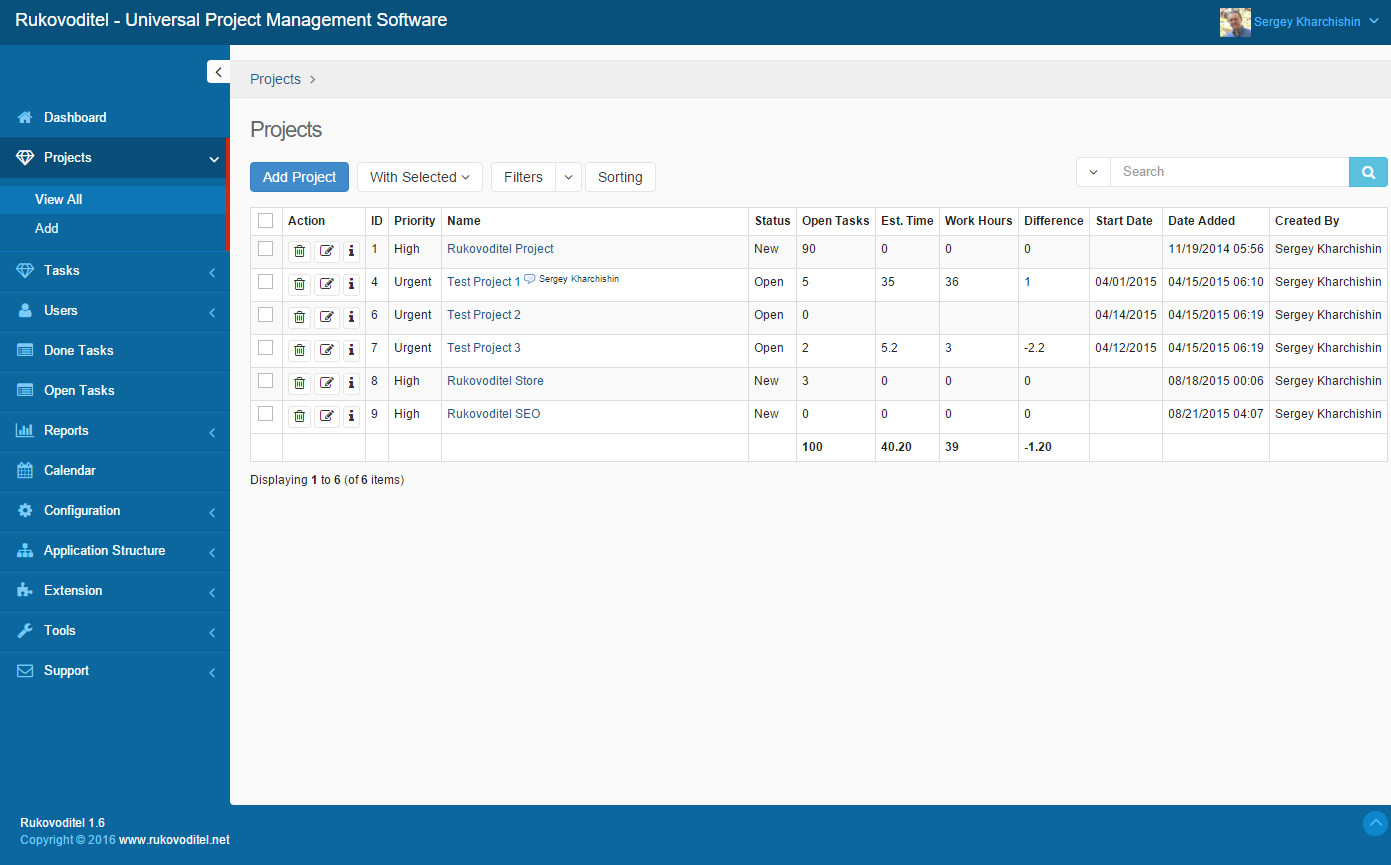 Download web tool or web app Rukovoditel - Project Management/CRM