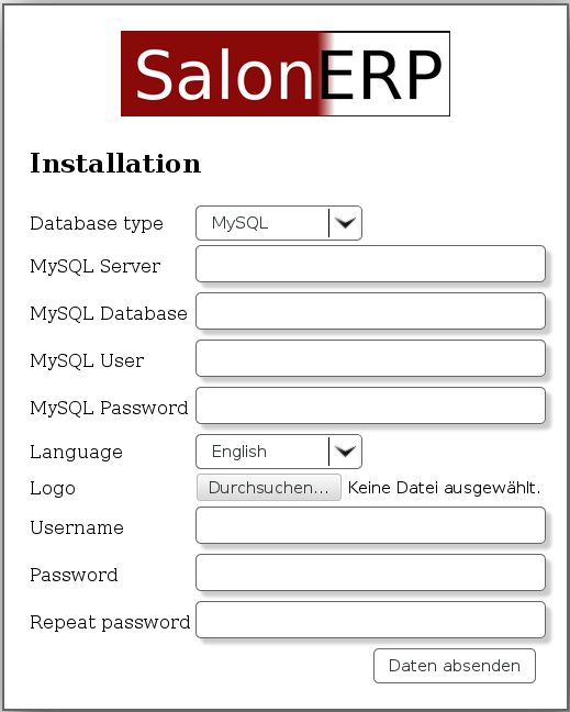 Download web tool or web app SalonERP