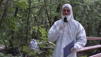 Free download Scientist In Forest Reporting Live Stock Video video and edit with RedcoolMedia movie maker MovieStudio video editor online and AudioStudio audio editor onlin