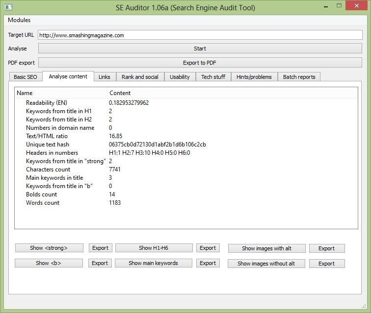 Download web tool or web app SE Auditor