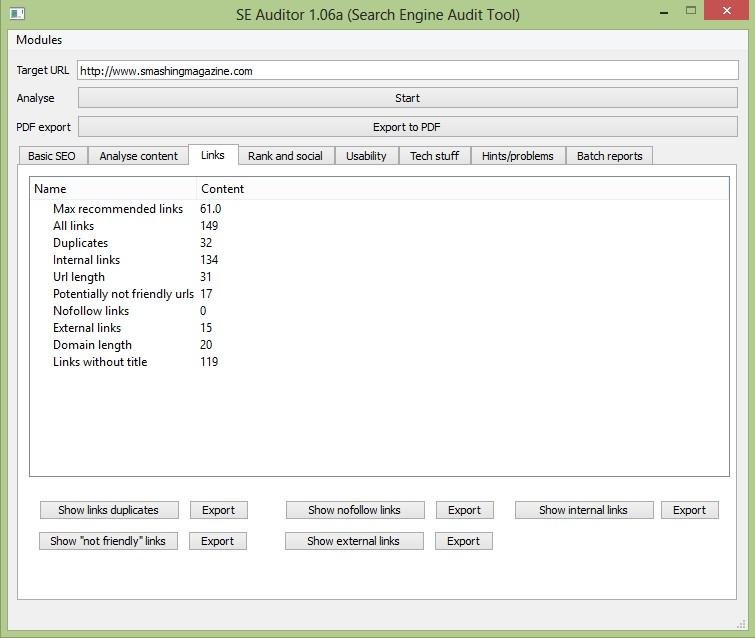 Download web tool or web app SE Auditor